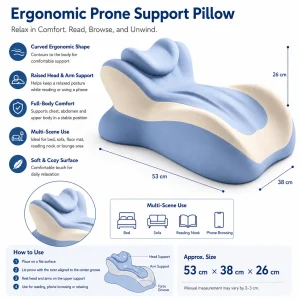 Multifunctional Memory Foam Pillow Removable Headrest