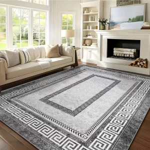 Large Square Crystal Velvet Rug  Floor Mat