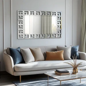 Frameless Wall Mirror Silver Polished