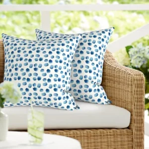 2 Waterproof Outdoor  Square Patio Throw Pillow