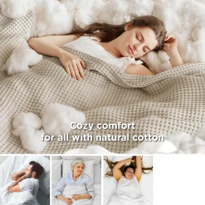 Cotton Multi-Layer Gauze Blanket, Waffle Weave