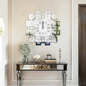 Decorative Wall Clock with  Crystal Crushed Diamond