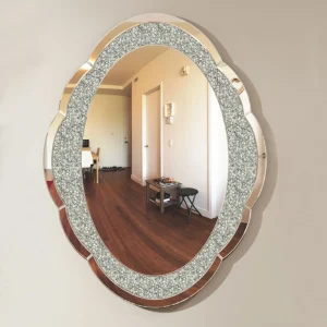 Wall Mirror Arch Crystal Crushed Diamonds Mirror